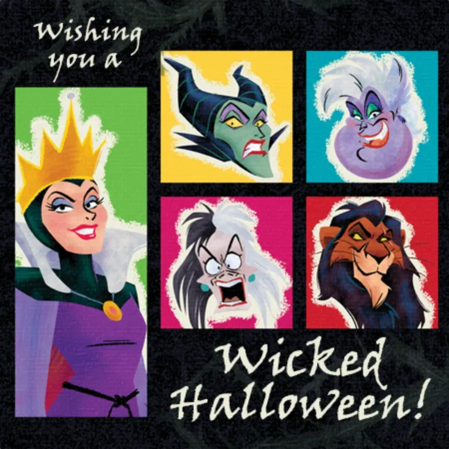 Disney Villains Halloween card front