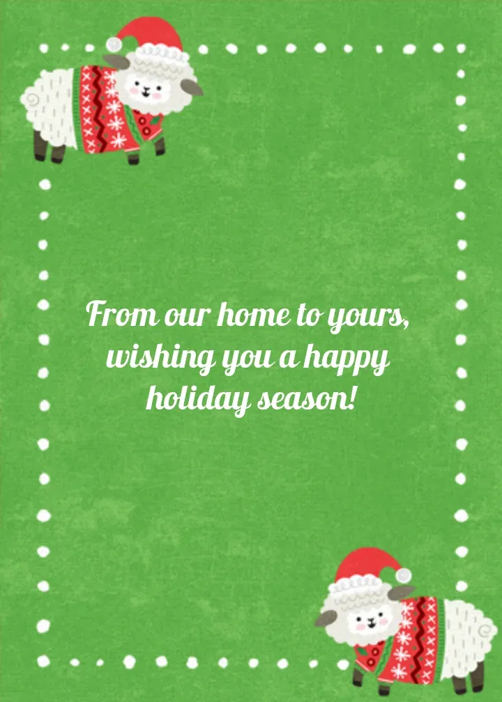 Fleece Navidad card inside right