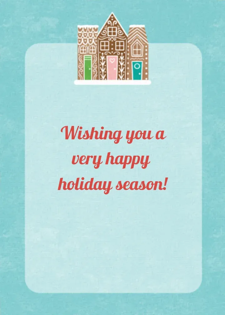 Realtor Gingerbread card inside right