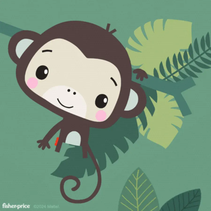 Fisher-Price | Monkey Thanks card inside left