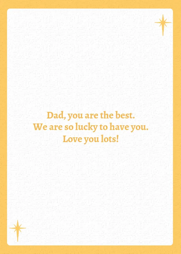 Father's Day Full Photo card inside right