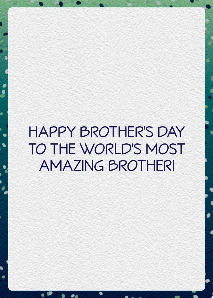 Brother's Day Rhyme Cool card inside right