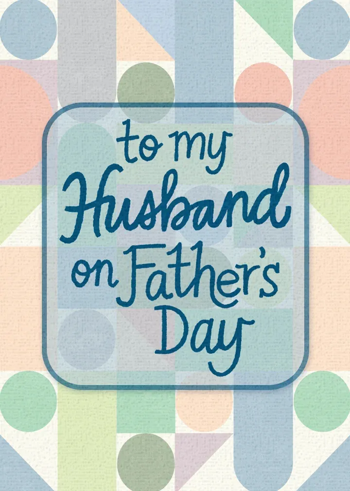 To My Husband On Father's Day card front
