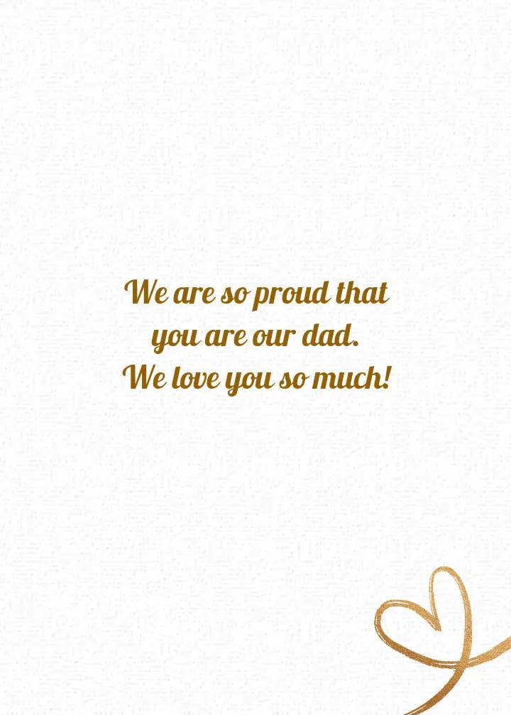 Father's Day Script Photo card inside right