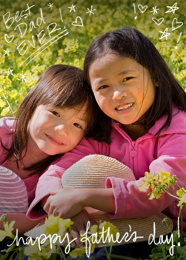 Father's Day Doodle Photo card front