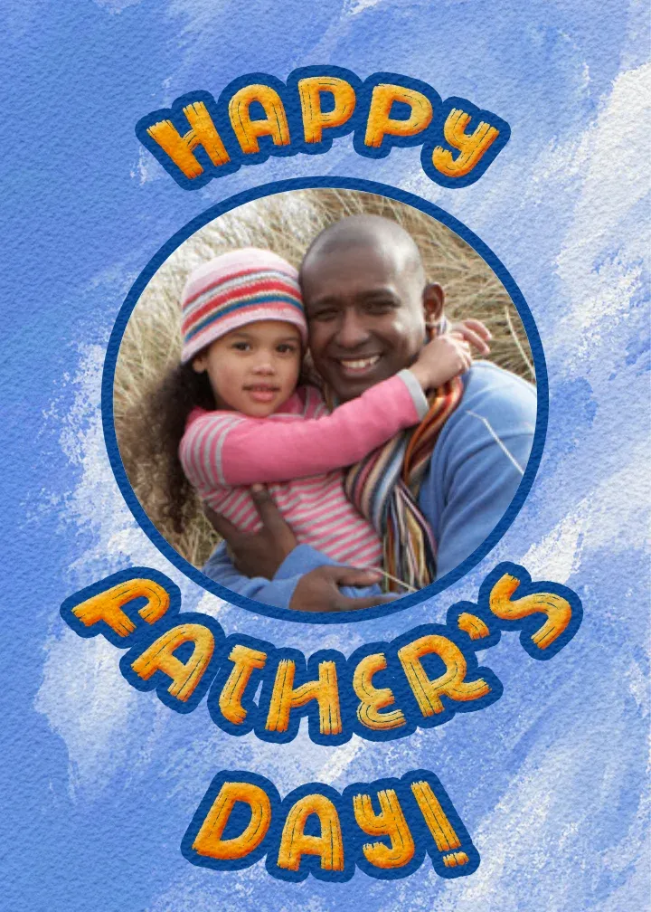 Father's Day Bubble Photo card front