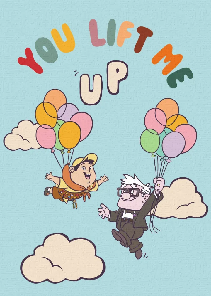 Up Happy Father's Day card front