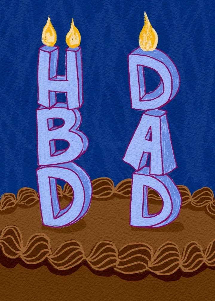 Dad Candles card front