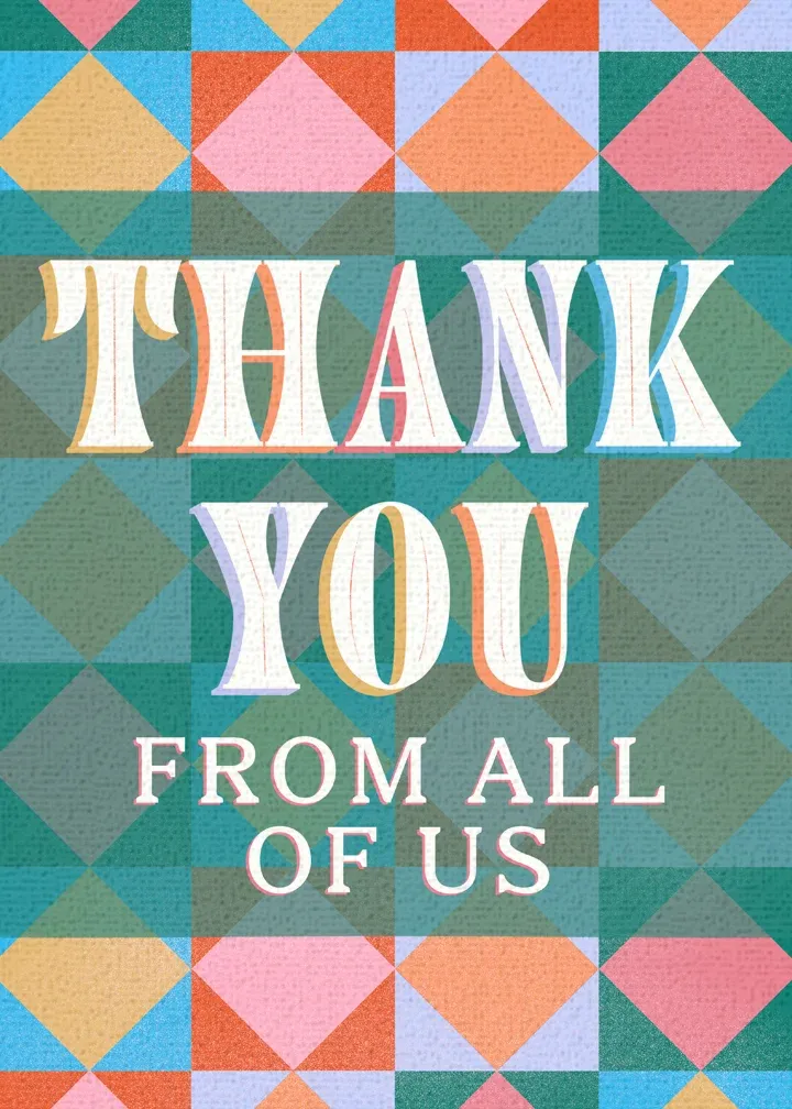 Thank You From Us! card front
