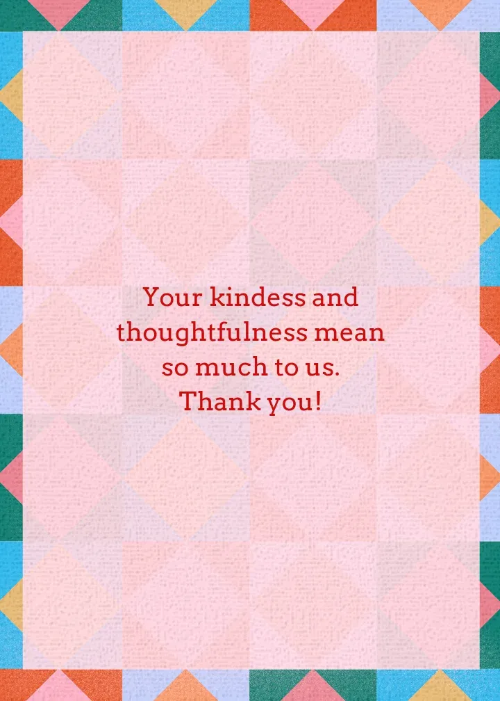 Thank You From Us! card inside right