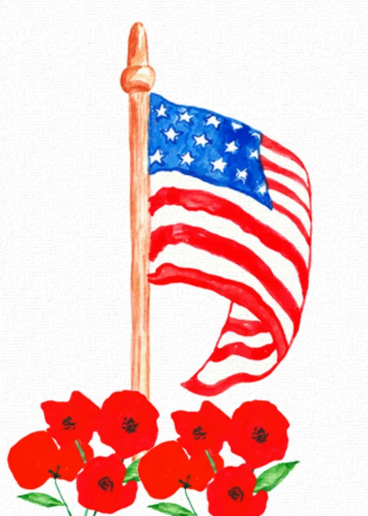 Service Stars Thank You card inside left