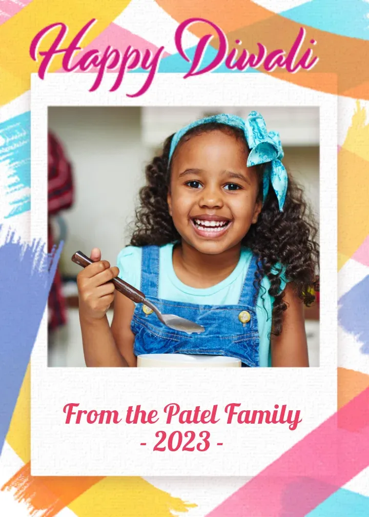Diwali Polaroid card front