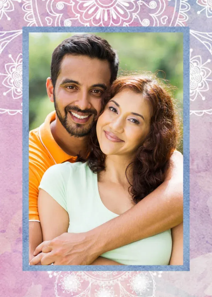 Watercolor Mandala card front