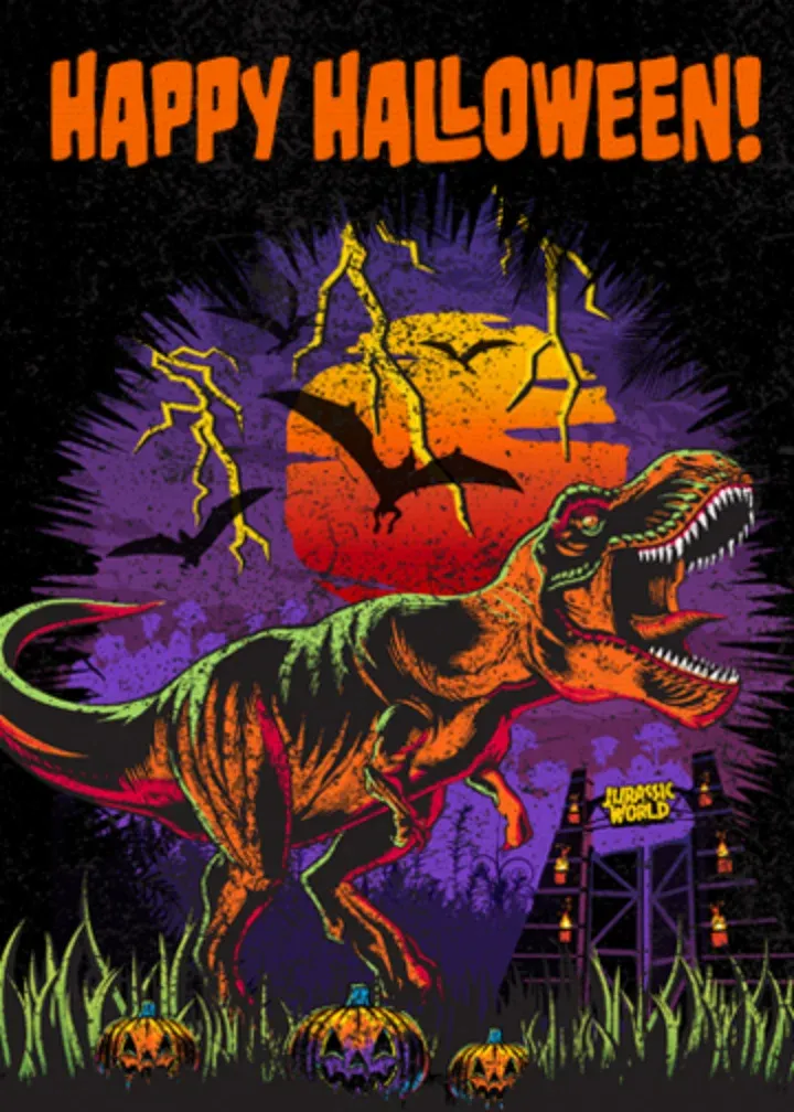 Jurassic World | Halloween card front