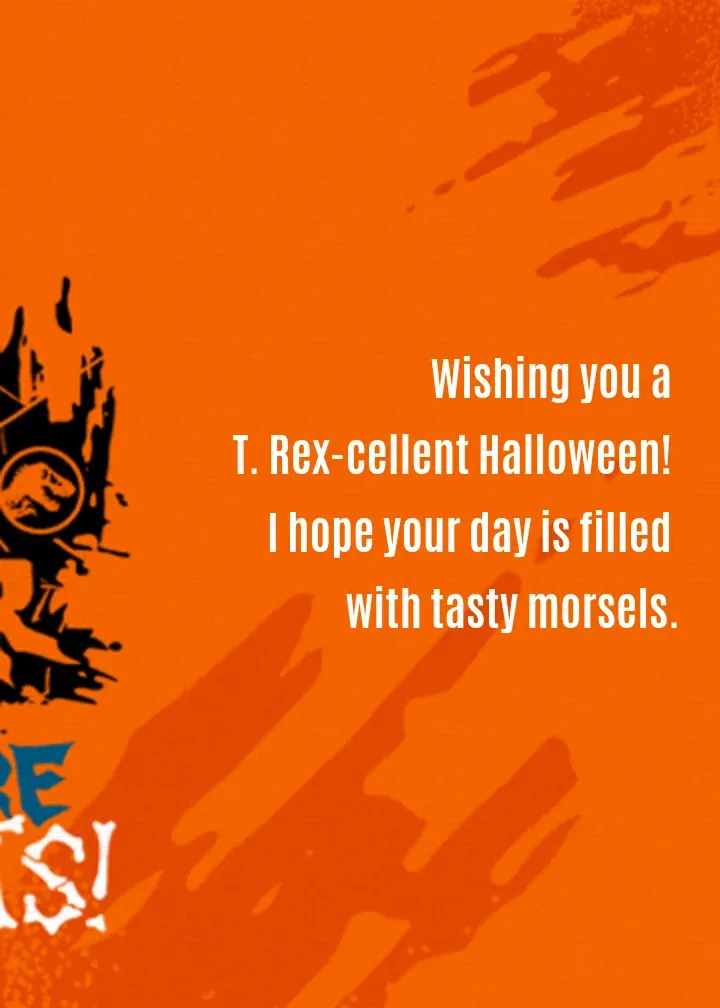 Jurassic World | Halloween card inside right