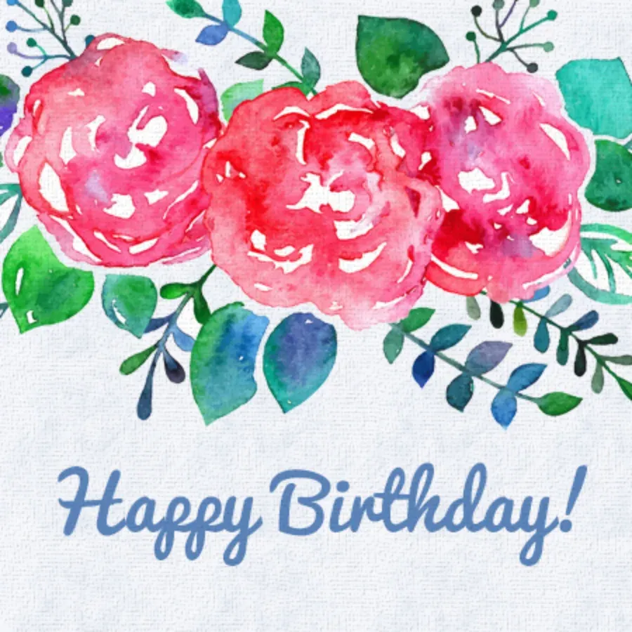 Summer Birthday Flower Bouquet card front