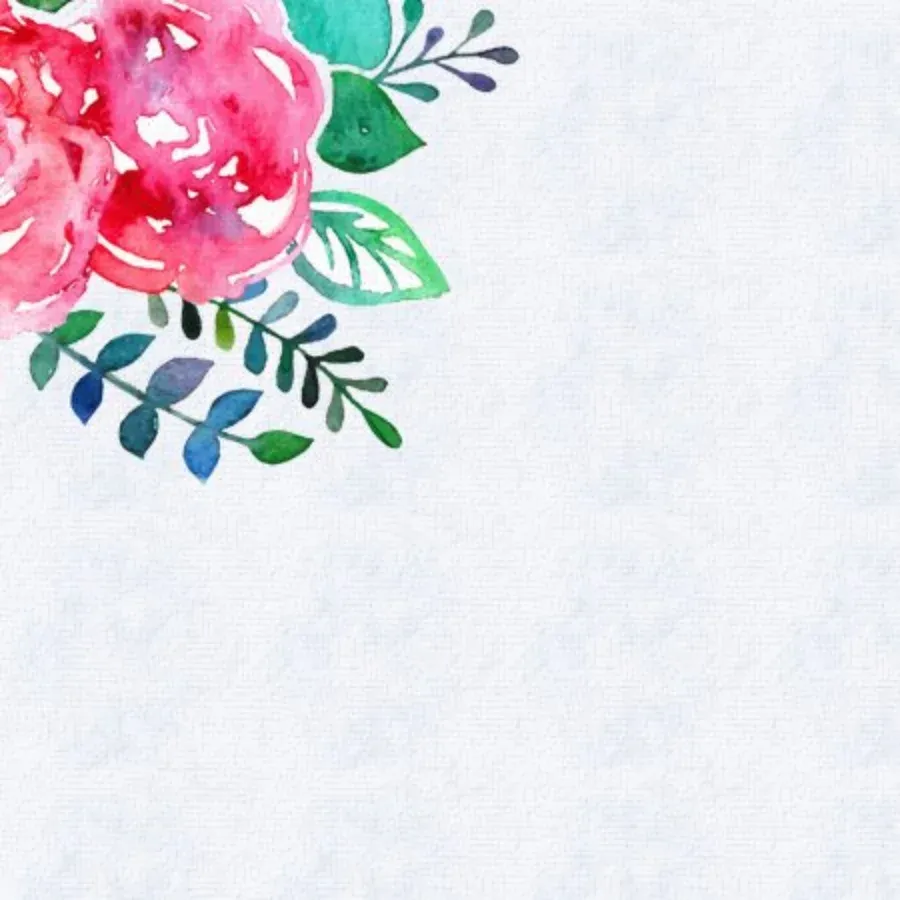 Summer Birthday Flower Bouquet card inside left