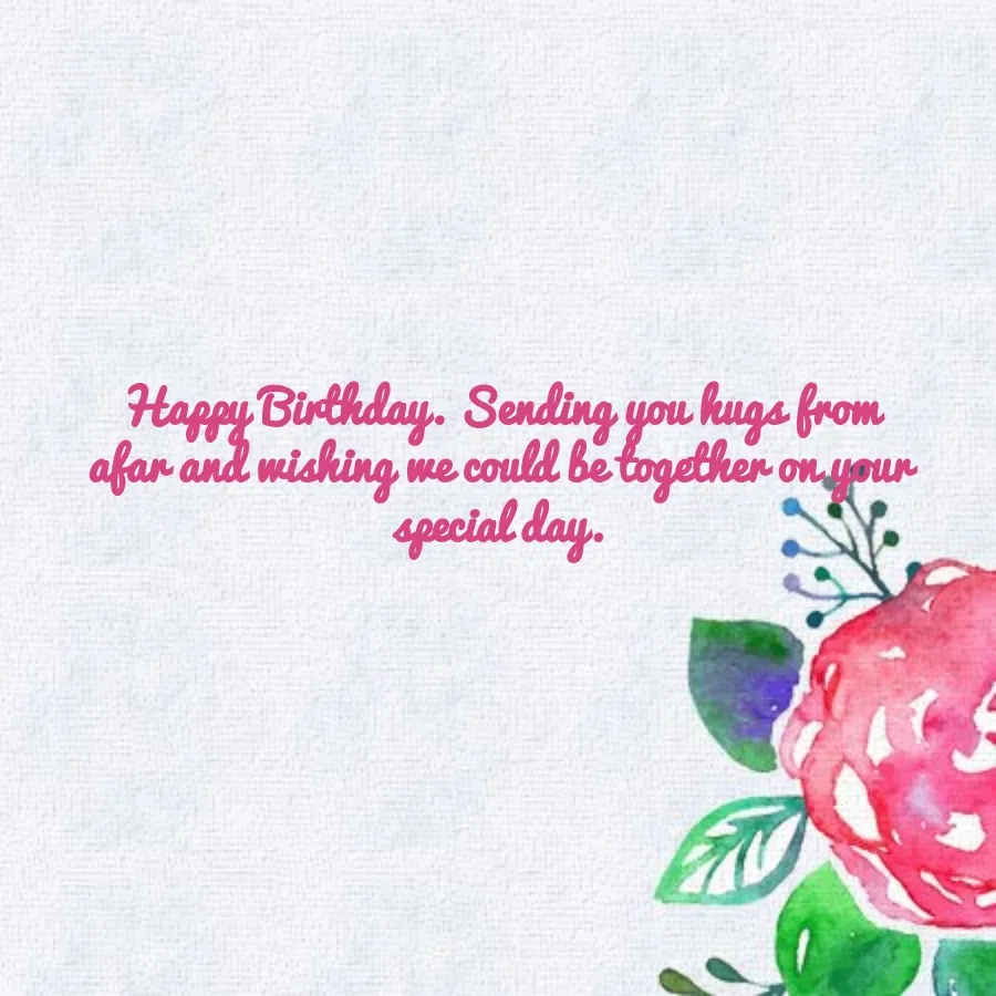 Summer Birthday Flower Bouquet card inside right