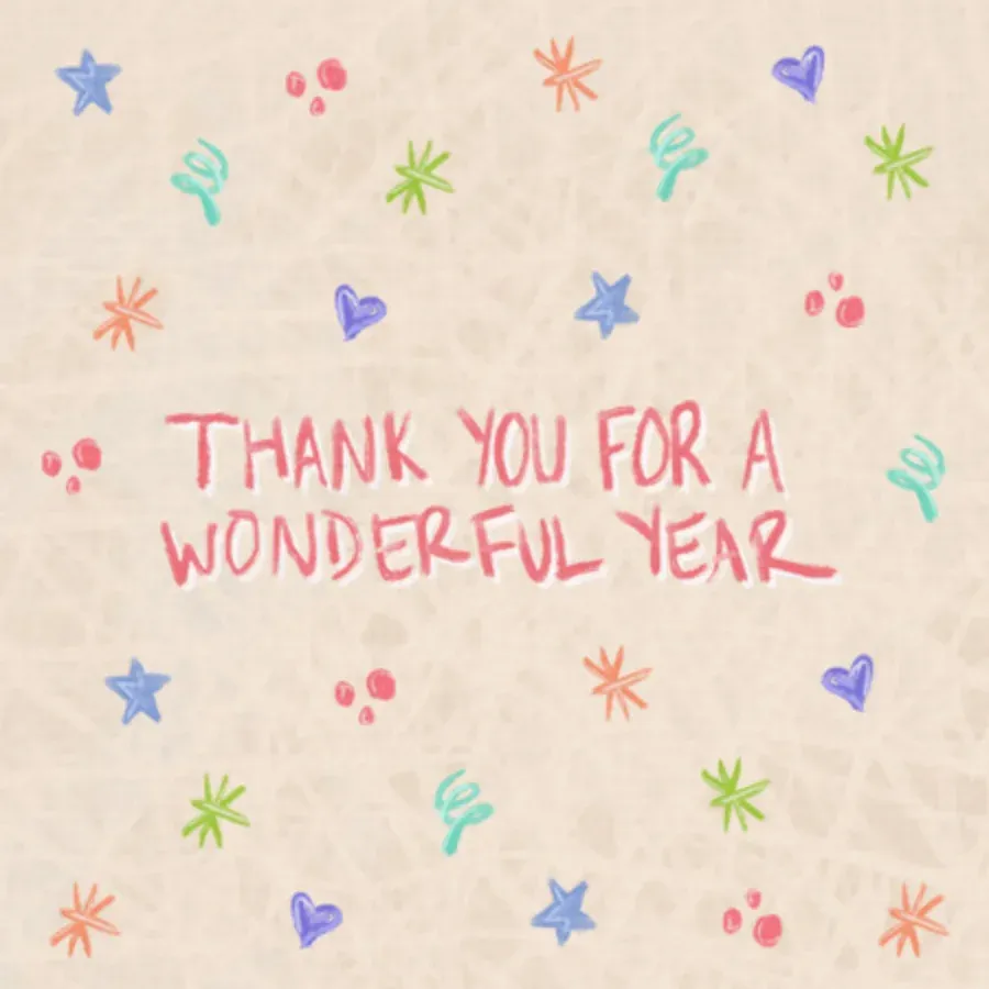 Thank You School Year card front