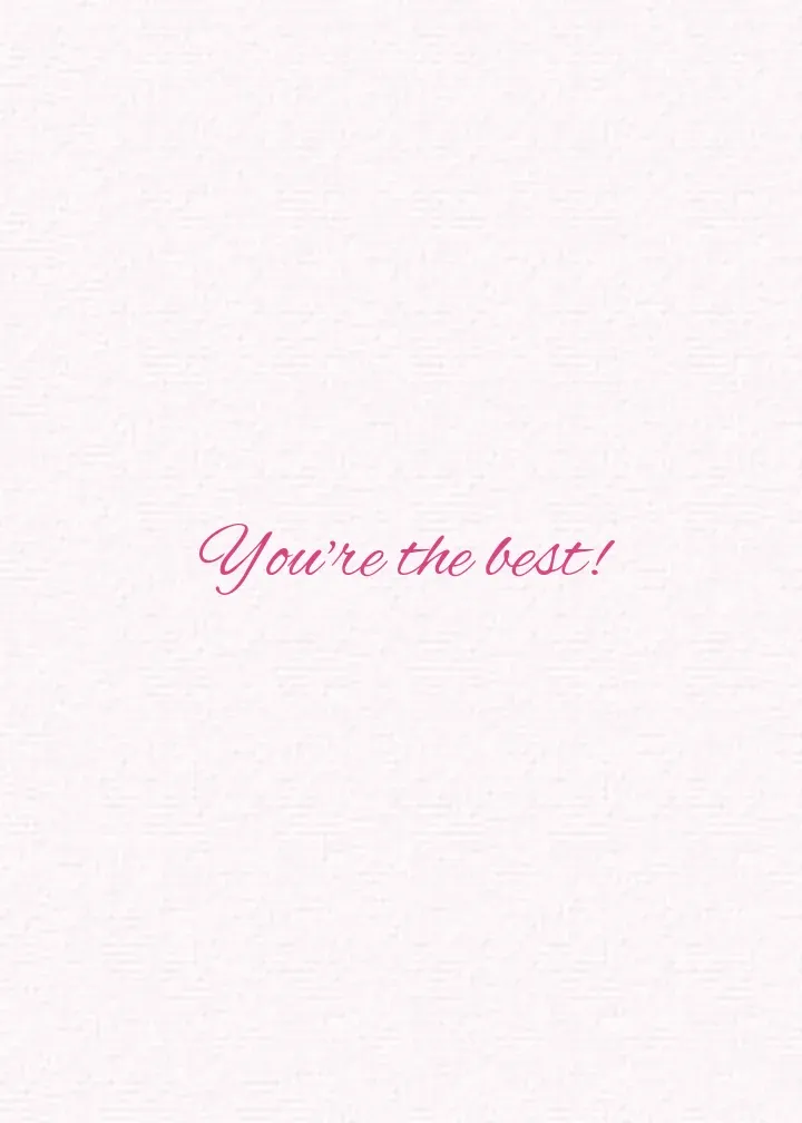 Thank You Script Floral card inside right