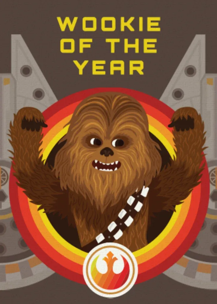 Star Wars Chewbacca card front