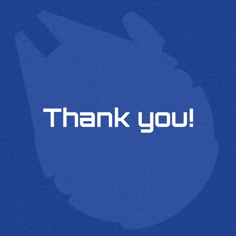 Disney Star Wars Thanks card inside right