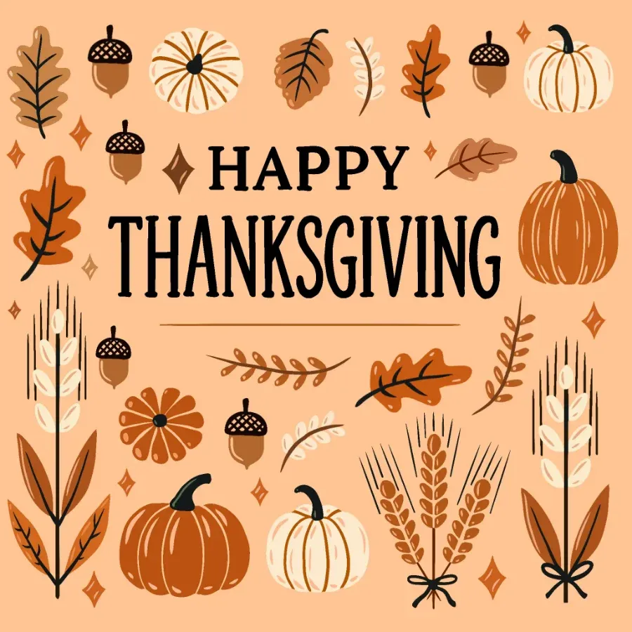 Happy Thanksgiving Harvest card front