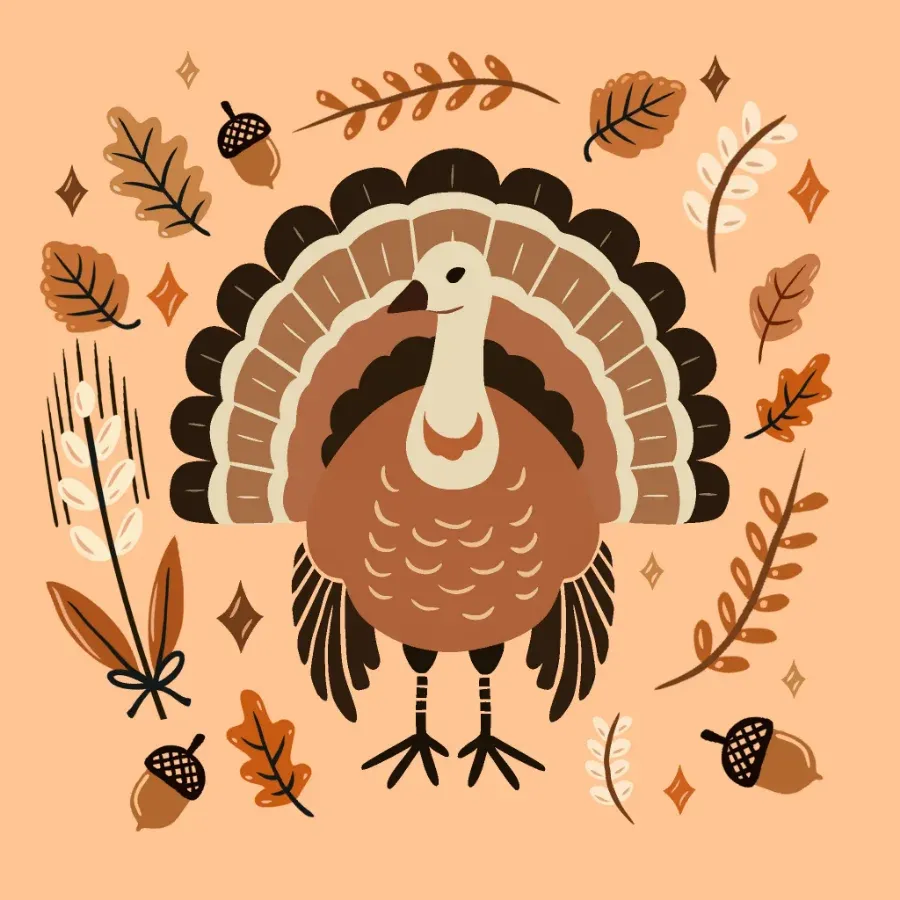 Happy Thanksgiving Harvest card inside left