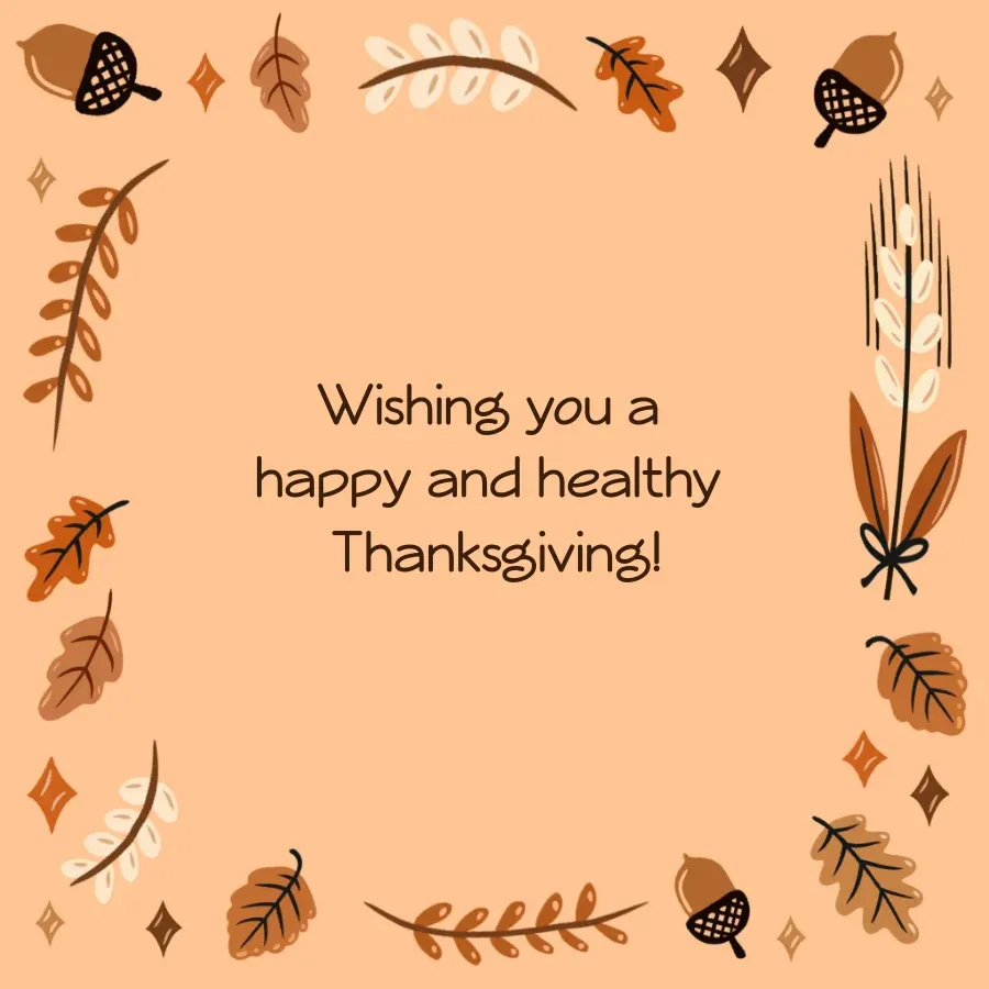 Happy Thanksgiving Harvest card inside right