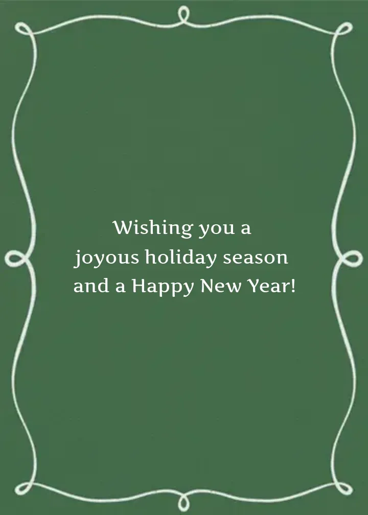 Holiday Season Support card inside right