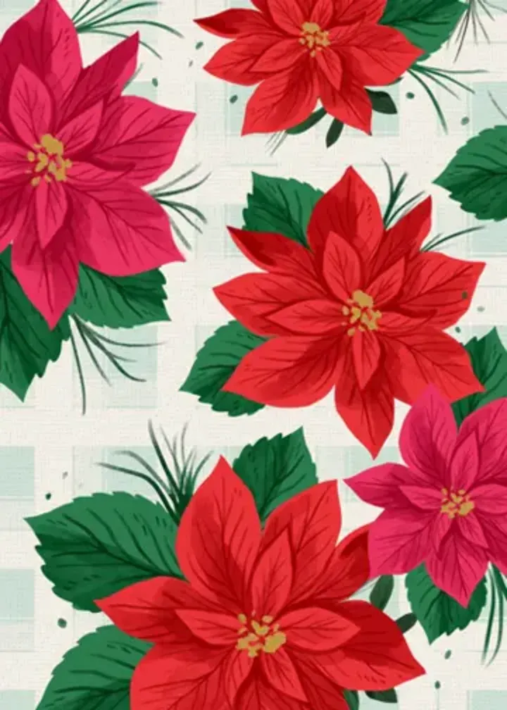 Season's Greetings Floral card inside left