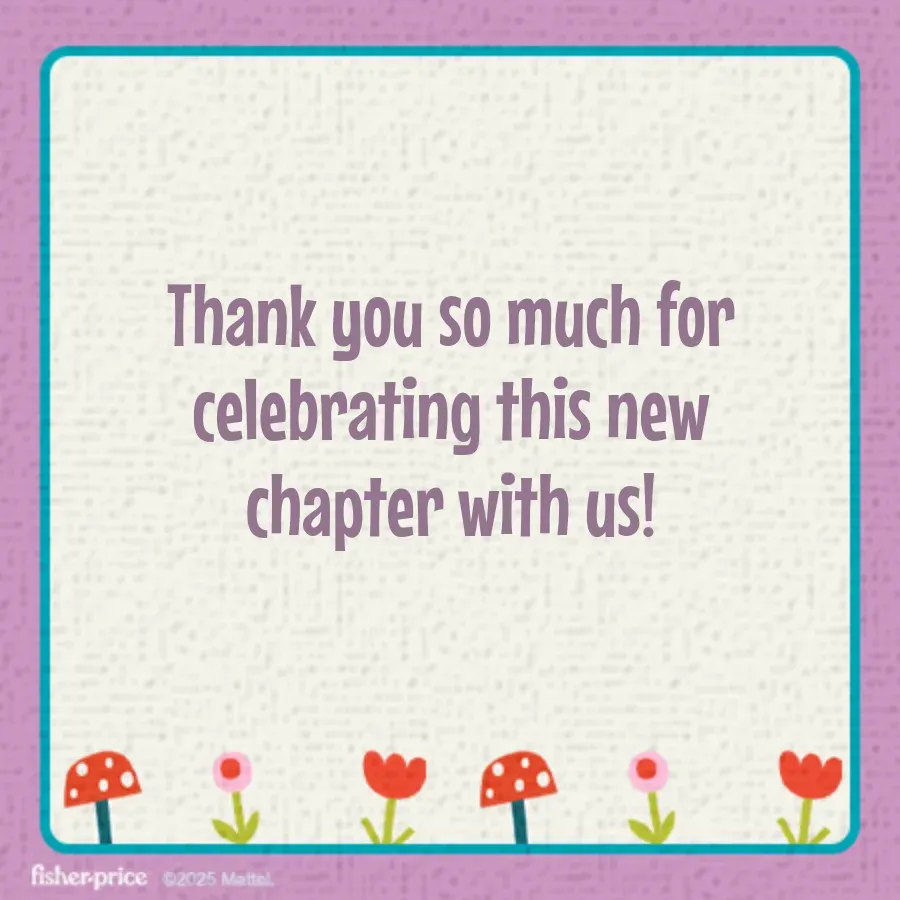 Fisher-Price | Purple Monkey card inside right