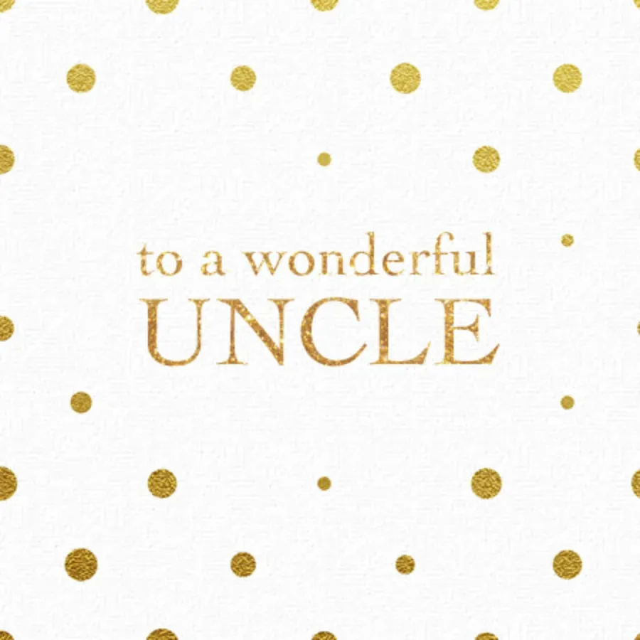 Golden Uncle Birthday card front