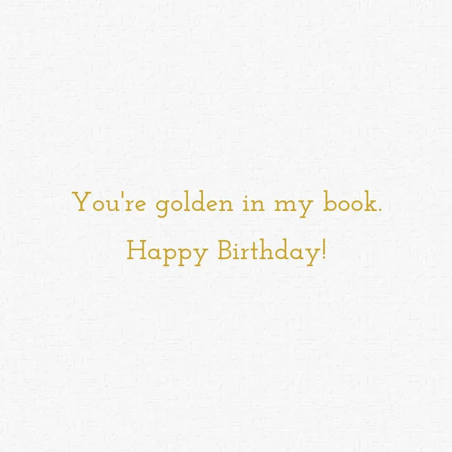 Golden Uncle Birthday card inside right