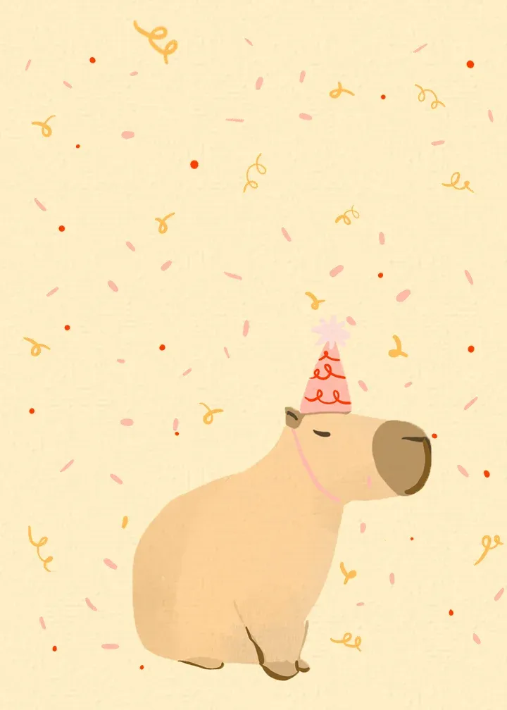 Capy Birthday card inside left