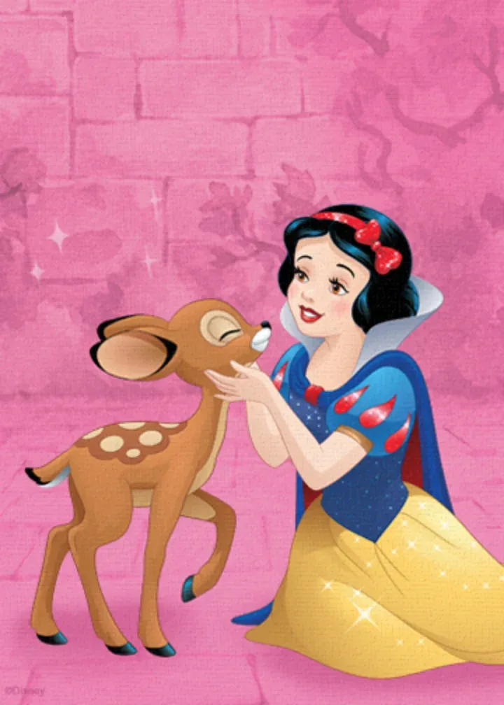 Snow White Birthday Thank You card inside left