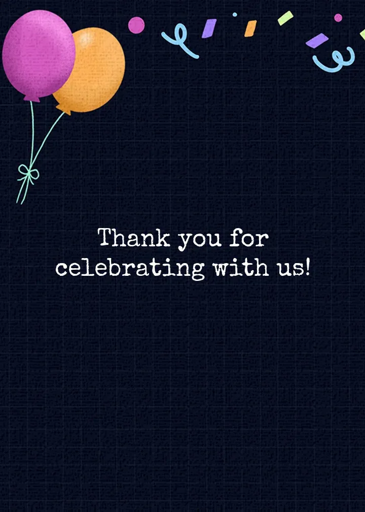 Level Up Thanks card inside right