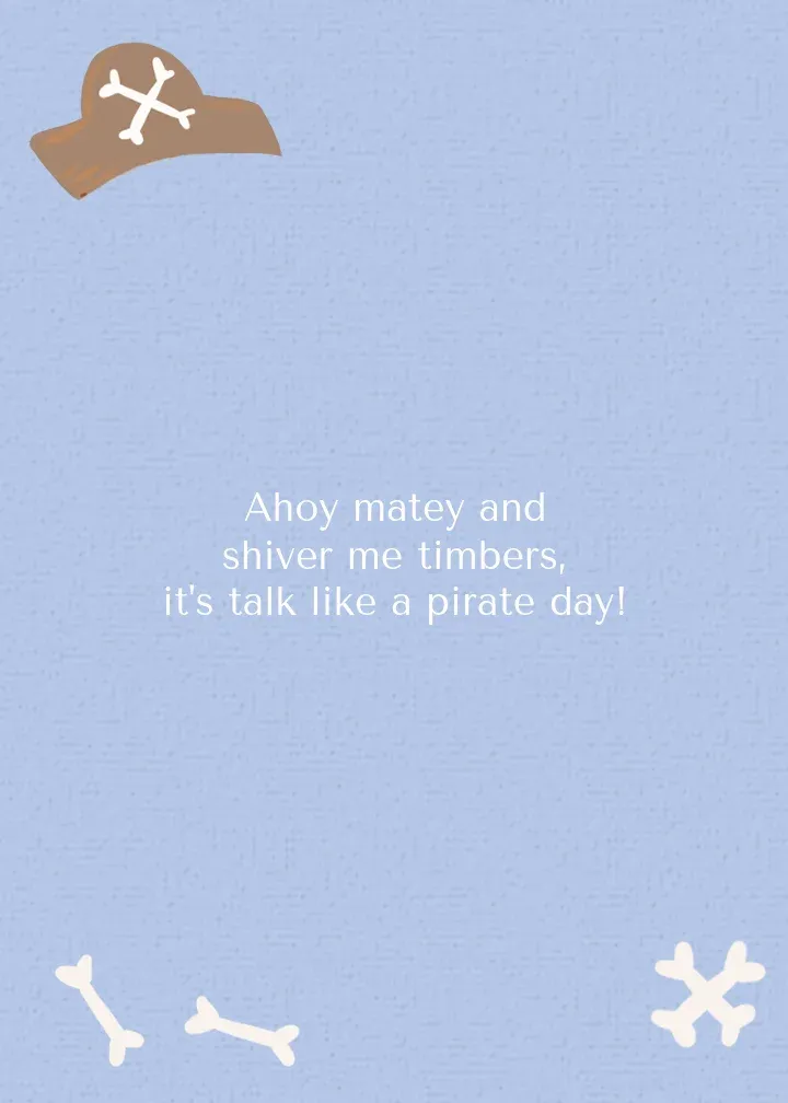 Barrk Like a Pirate card inside right