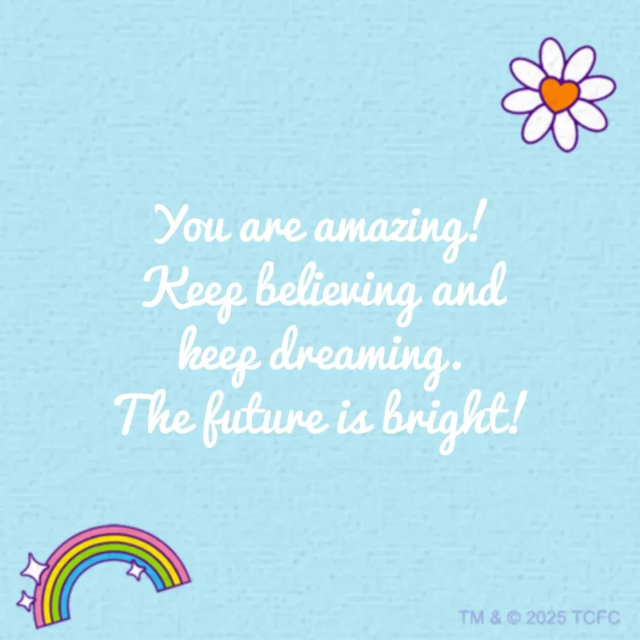 Care Bears | Follow Your Dreams card inside right