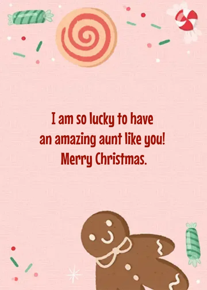 Aunt Frosted Cookies card inside right