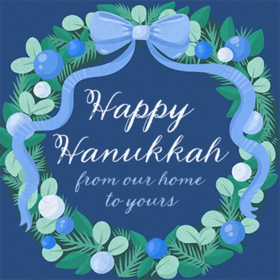 Hanukkah Wreath card front