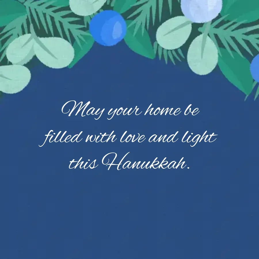 Hanukkah Wreath card inside right