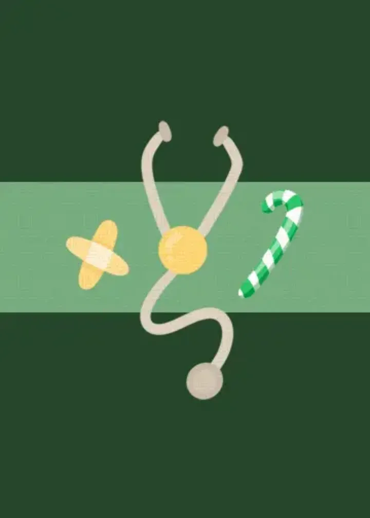 Healthy Holidays Medical card inside left