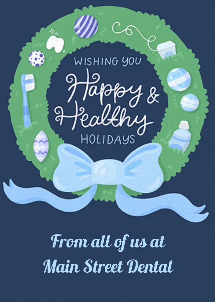 Healthy Holidays Dentist card front