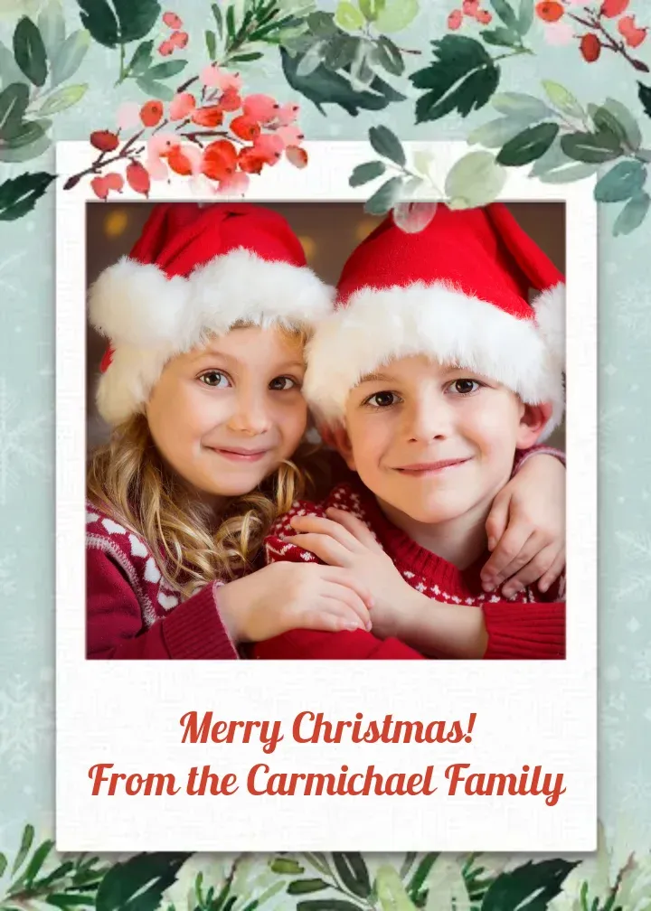 Christmas Polaroid card front