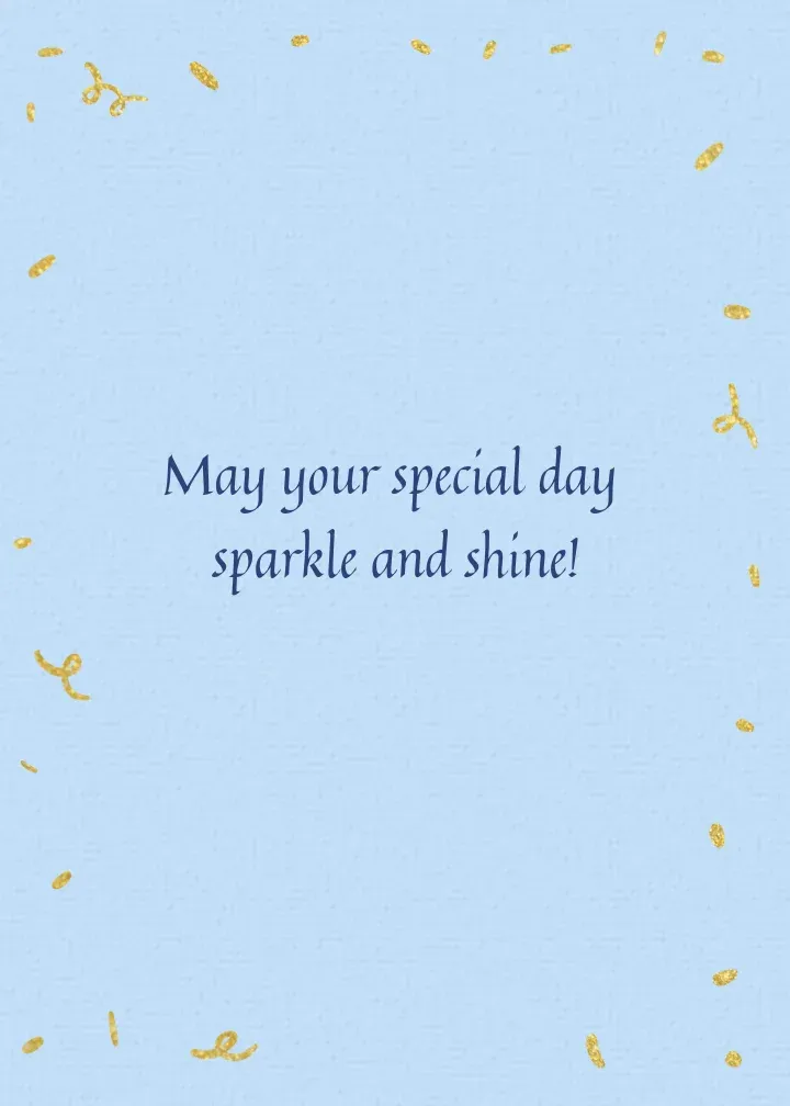 Happy Birthday Gold Foil Light card inside right