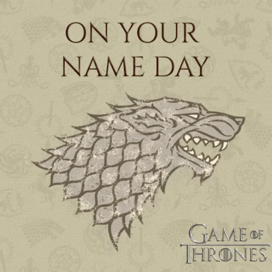 Game of Thrones Birthday card front