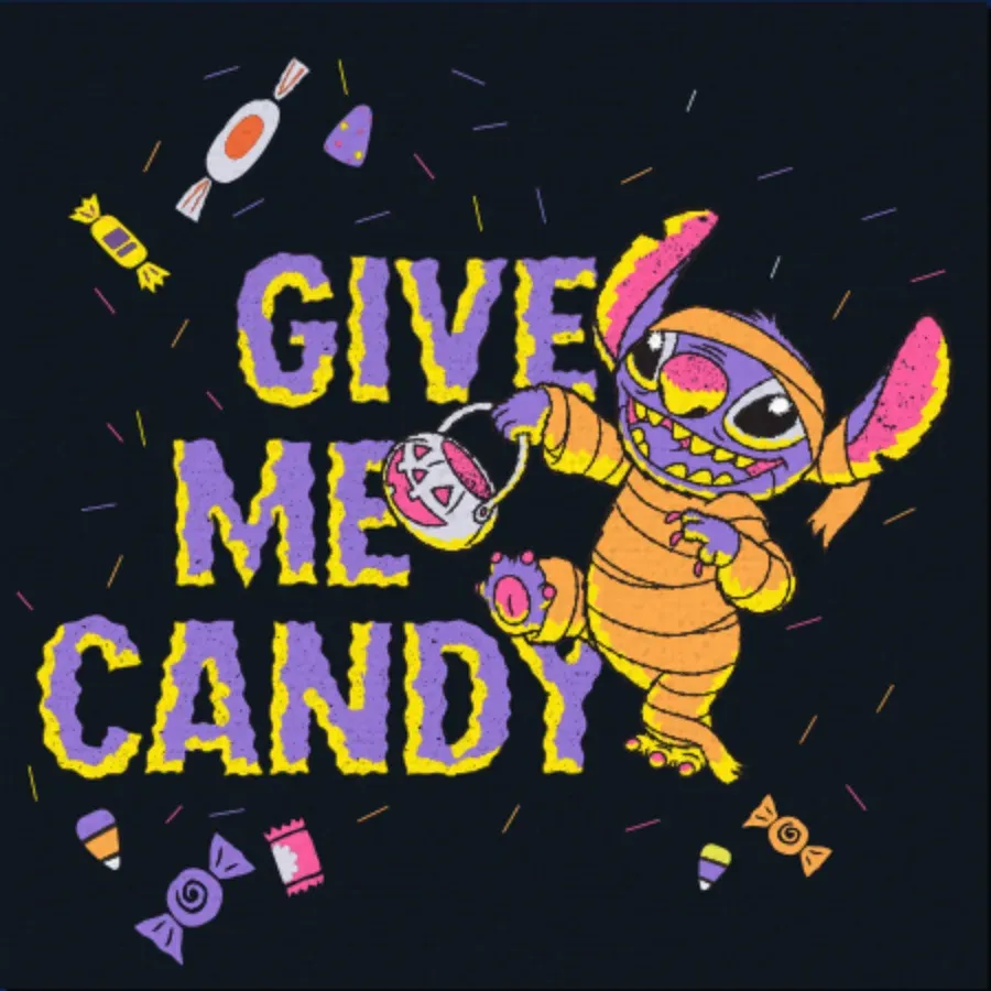 Stitch Happy Halloween card inside left