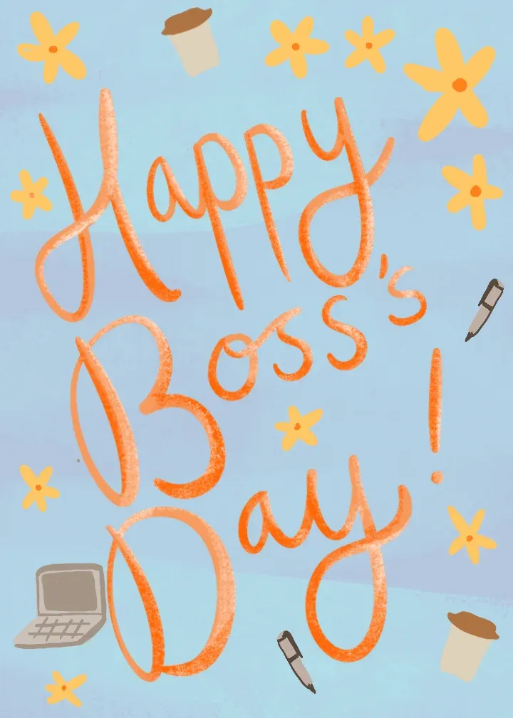 Boss Day Flowers card front