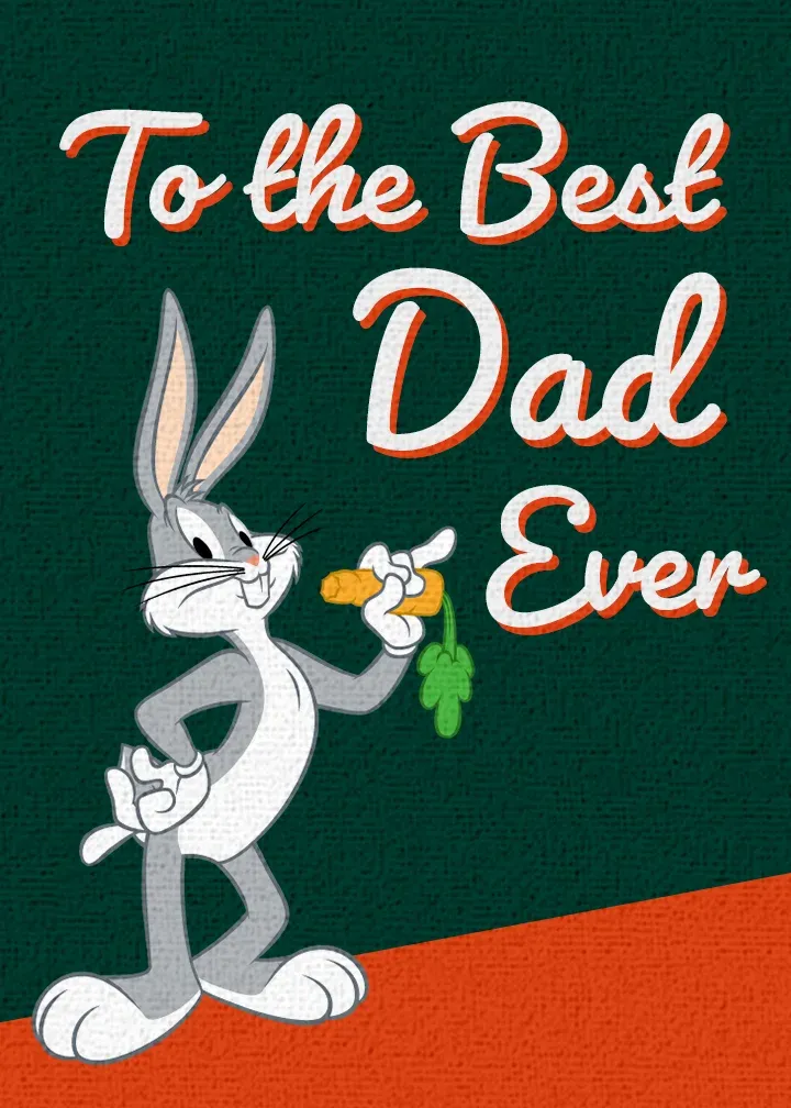 Bugs Bunny Father's Day card front